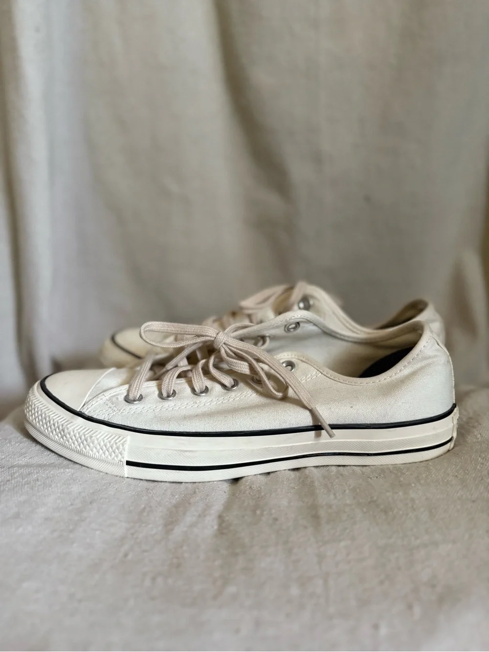 Converse Low-Top Canvas Sneakers - Cream